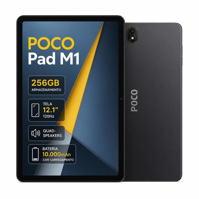 Smartphone Tablet Poco Pad M1 256GB, 8GB RAM, Tela 11 polegadas