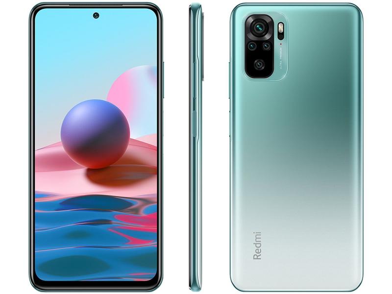 Smartphone Xiaomi Redmi Note 10 128GB Verde 4G - 4GB RAM Tela 6,43