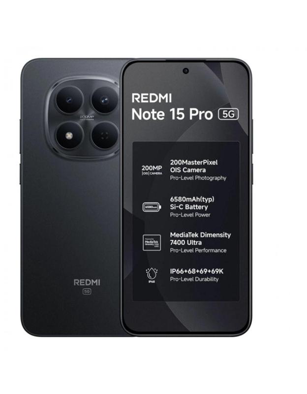 Smartphone Xiaomi Redmi Note 15 Pro 5G 8ram/256GB Preto - Redmi