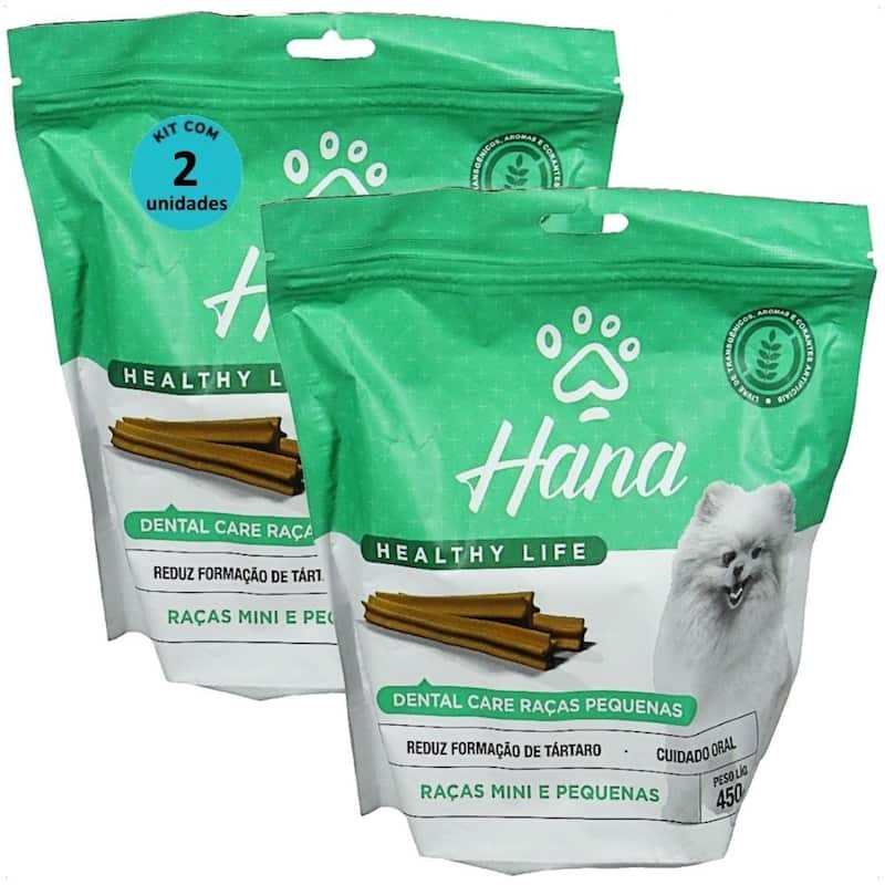Snack hana life dental care cães adultos raças mini e pequenas