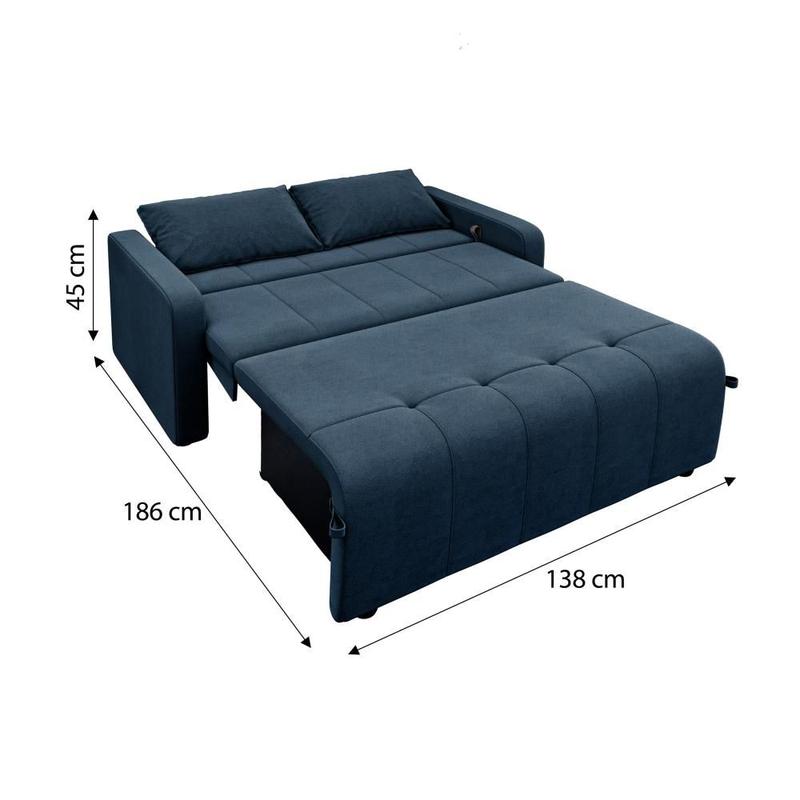 Sofá Cama 2 Lugares 138cm Amora New Ferrugem Matrix
