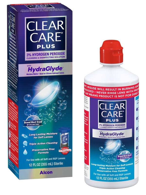Solução de limpeza e desinfecção Clear Care Plus 355ml - Irrigador