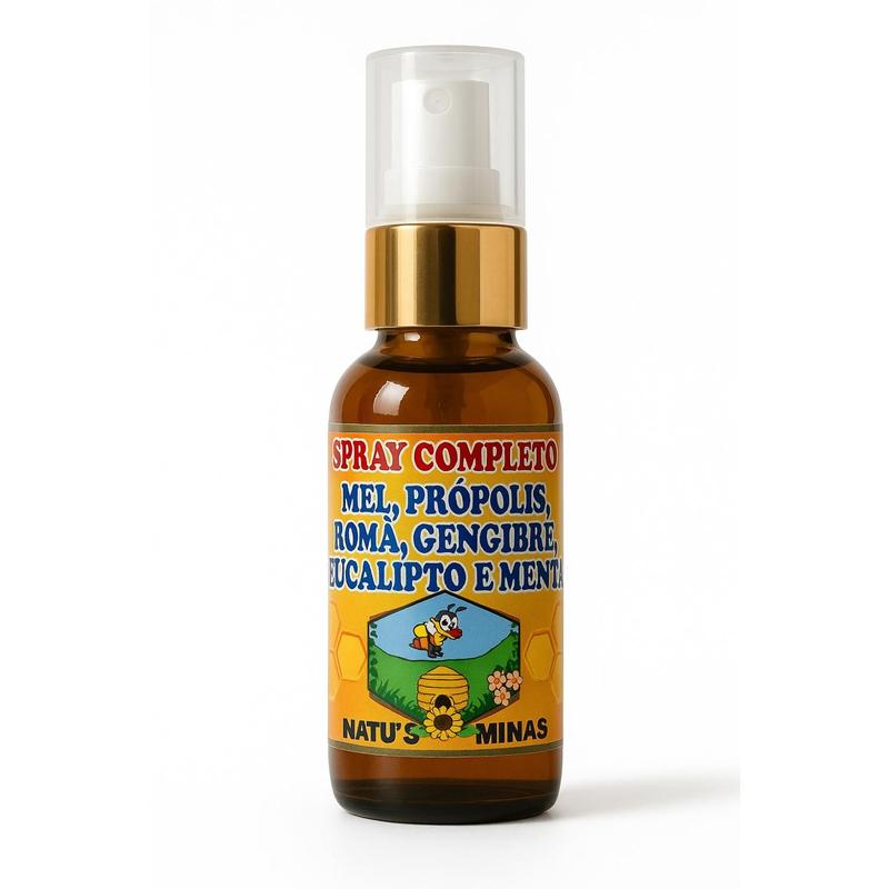 Spray Completo Mel, Própolis, Romã, Gengibre, Menta 35ml Natus