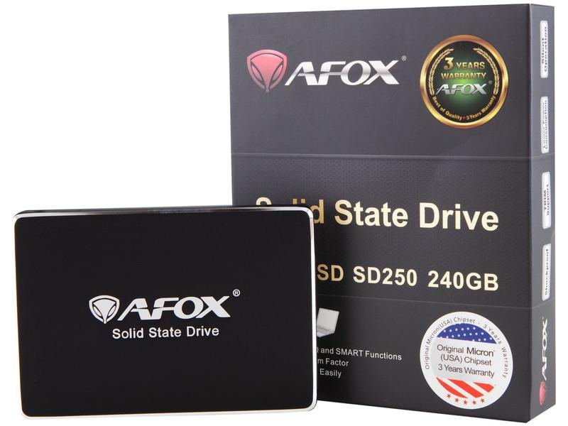 SSD 240GB AFOX SD250-240GN SATA III Leitura 560MB/s e Gravação