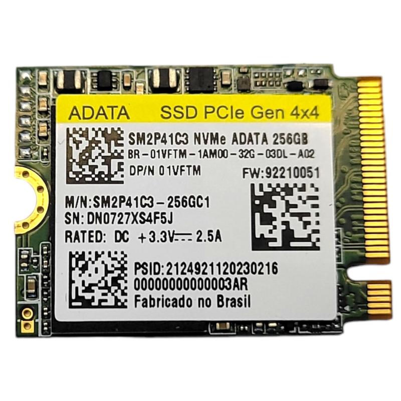 Ssd Adata Nvme 256gb Sm2p41c3 M.2 2230 Pcie Gen 4x4 - HD SSD