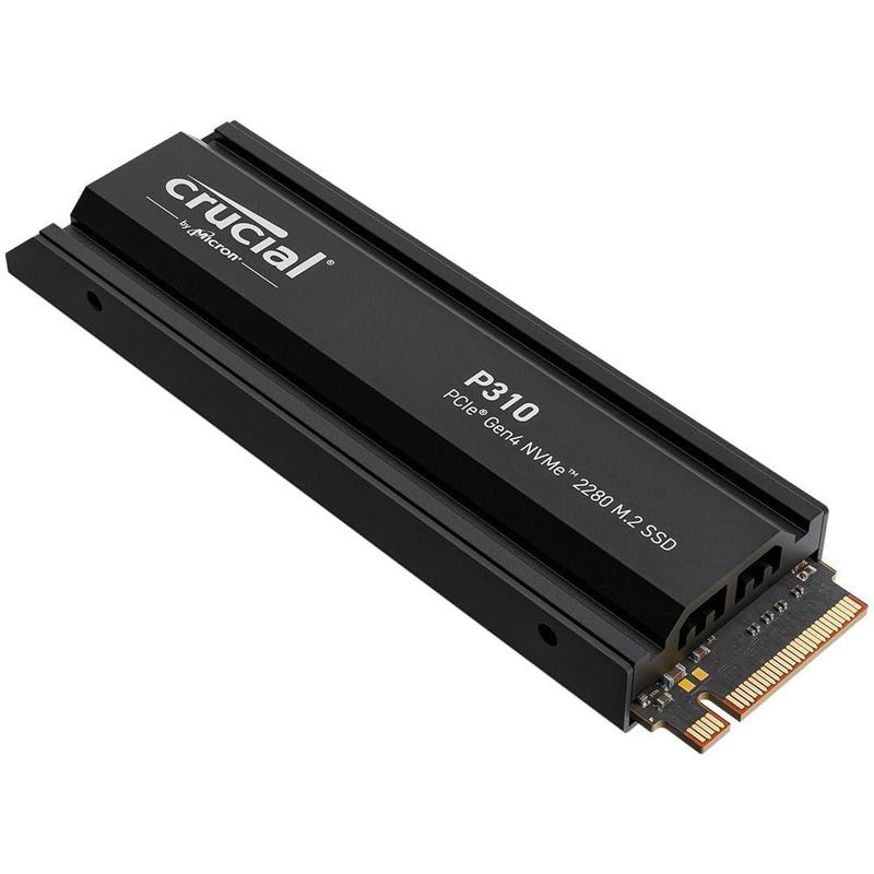 SSD Crucial P310 de 2 TB PCIe Gen4 2280 NVMe M.2 com dissipador de SSD Crucial P310 de 2 TB PCIe Gen4 2280 NVMe M.2 com dissipador de