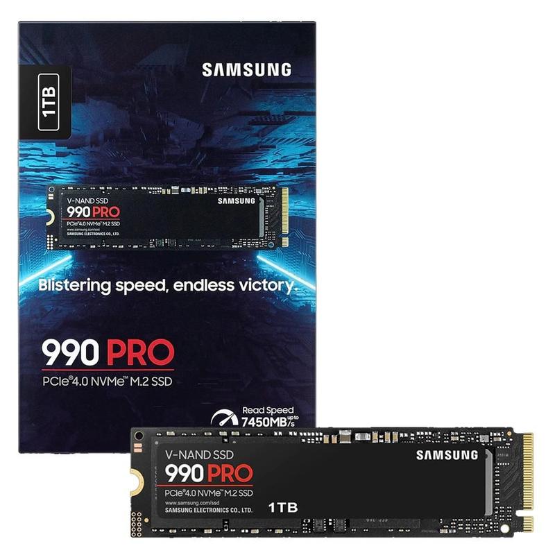 SSD M.2 1TB 990 Pro Samsung PCIe Gen 4.0 x4 NVMe 2.0 Leitura até