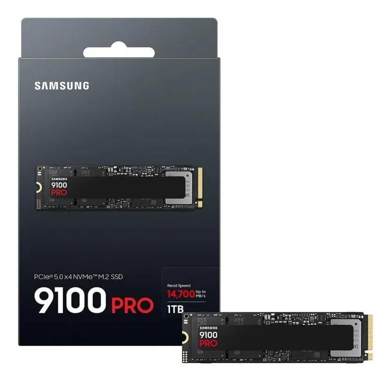 SSD M.2 1TB Samsung 9100 Pro PCIe Gen 5.0 x4 NVMe 2.0 Leitura até