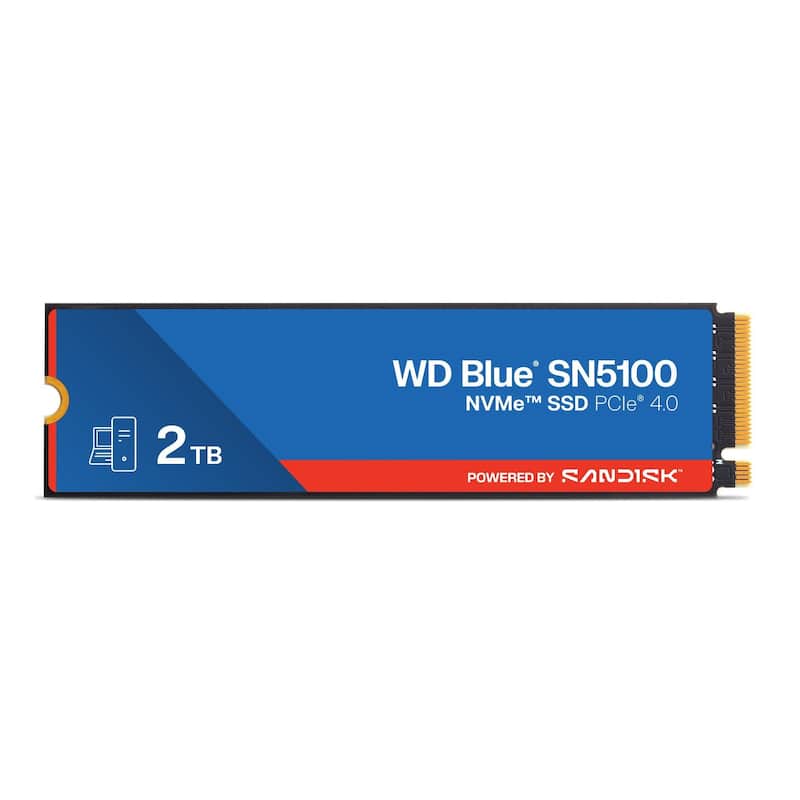 未開封 WD Blue SN5100 2TB NVMe SSD M.2 2280 SSD Sandisk WD Blue SN5100 2TB NVMe PCIe Gen4 - HD SSD - Magazine