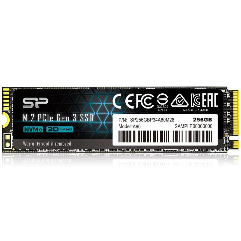 新品未開封 Silicon Power P34A60 256GB SSD Silicon Power P34A60 256 GB NVMe M.2 PCIe Gen3x4 2280 - SP