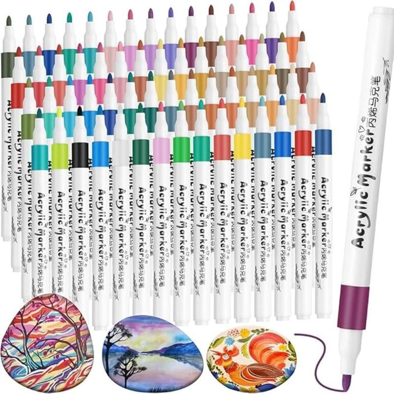 Super Marcador Conjunto Canetinhas Coloridas 60 Cores Permanente