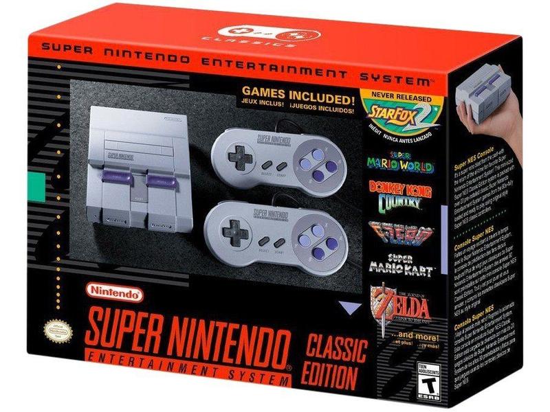 Super Nintendo Classic Edition Compacto - 2 Controles Conexão HDMI