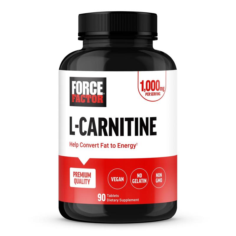 Suplemento Force Factor L-Carnitina Tartarato 1000 mg 90 comprimidos - Vitaminas A-Z