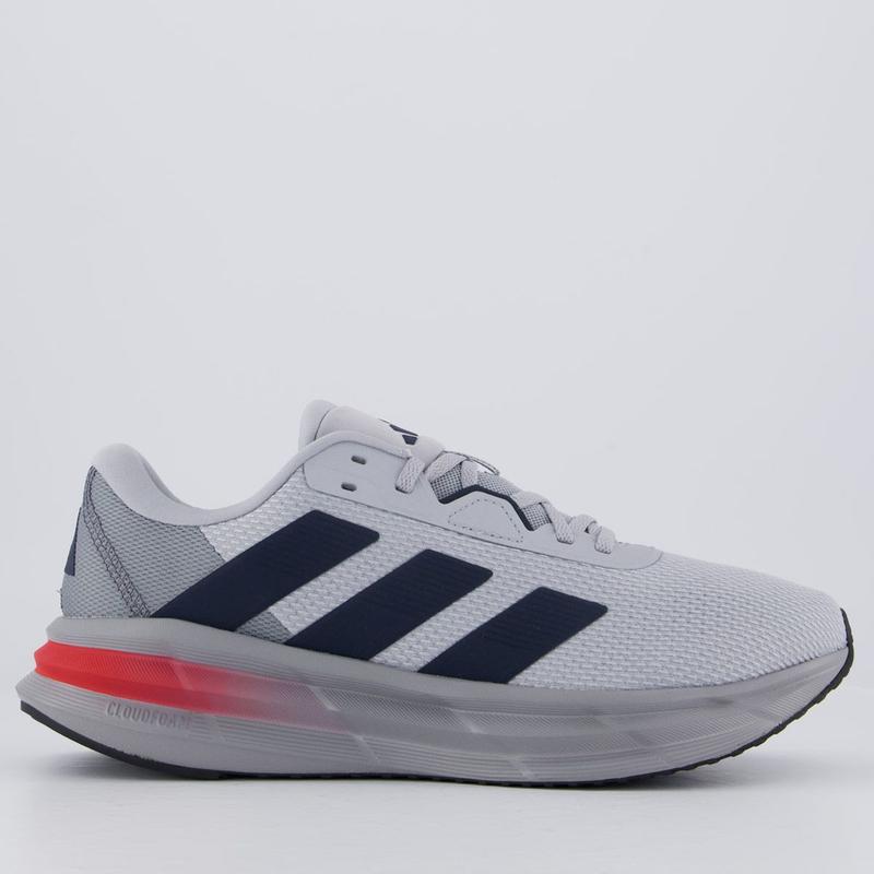 Tênis Adidas Galaxy 7 Cinza e Vermelho - Tênis Esportivo