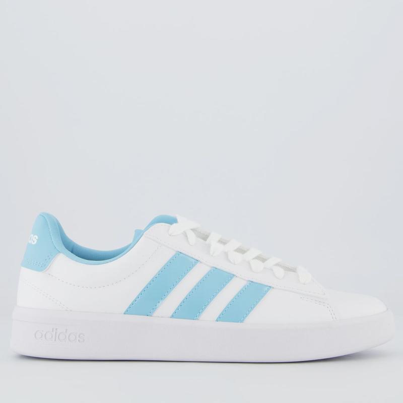Tênis Adidas Grand Court 3.0 Feminino Branco e Azul