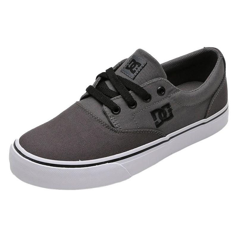 dcexpgn Tênis DC Shoes New Flash 2 TX Masculina Dk Grey/White/Black