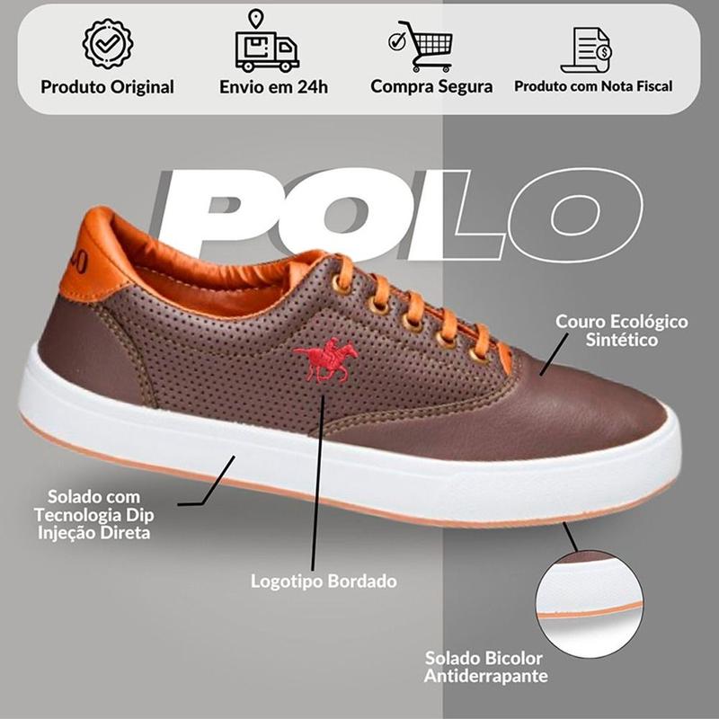 Tênis Polo Masculino Ajuste Cadarço Produto Original Com Nf - Polo