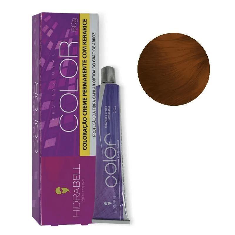 Tintura Hidrabell Color 7.43 Louro Médio Cobre Dourado 50g - Tinta