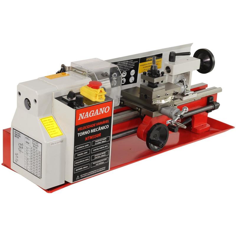 Torno Mecânico 350mm 550w Monofásico 220v 60hz - Nagano - Torno
