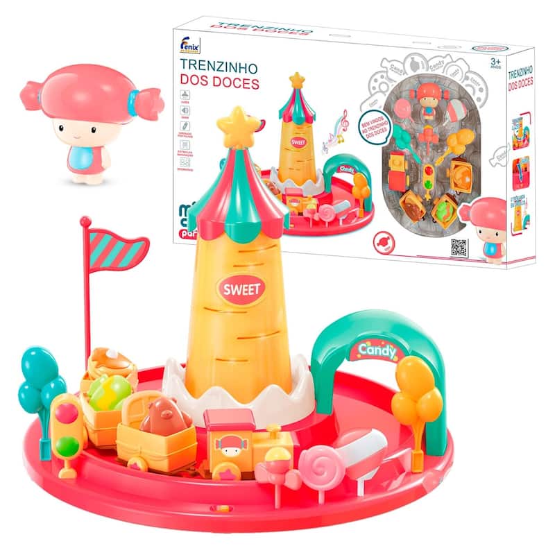 Trenzinho Dos Doces Mini Candy Paradise Com Sons E Luzes Brinquedo