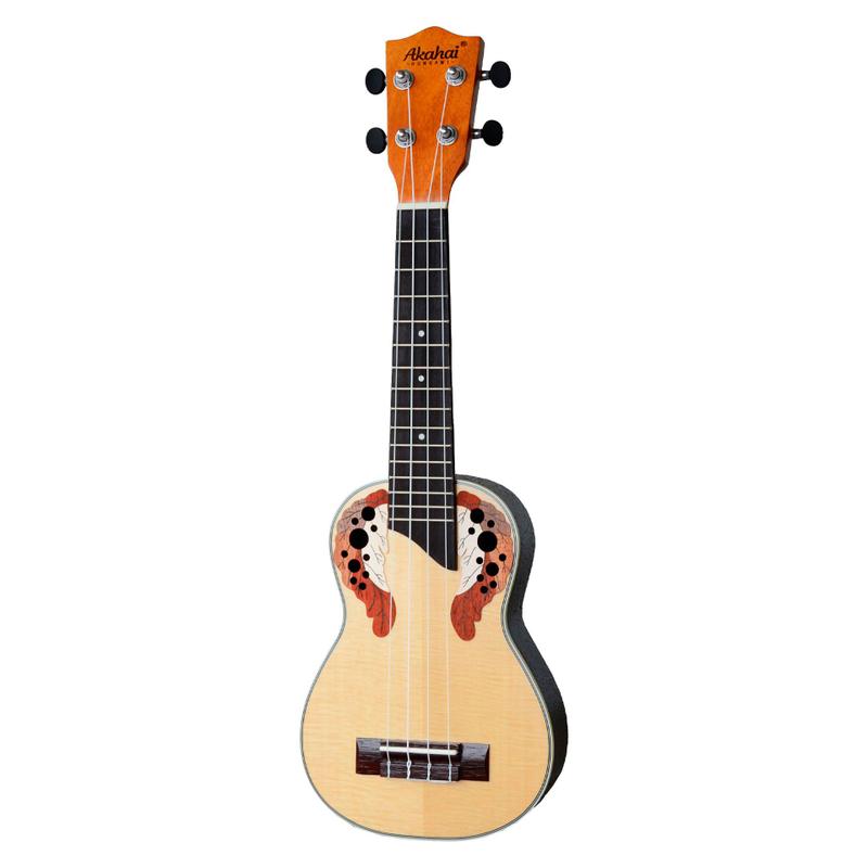 Ukulele Akahai Ronsani Akv-21 Acústico Spruce Com Bag - Ukulele