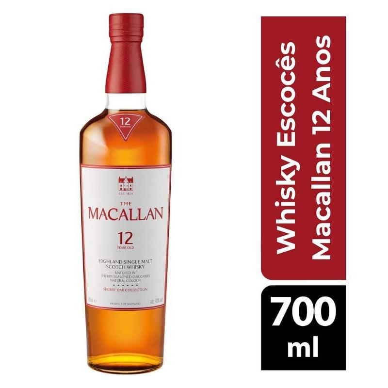 Whisky Escocês Macallan Sherry Oak Cask 12 Anos 700ml - Whisky
