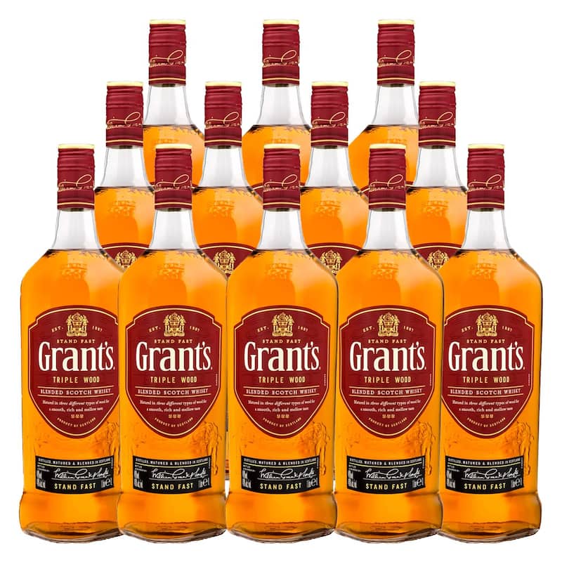 Whisky Grant's Triple Wood Blended Scotch Whisky 1l 12un - Whisky