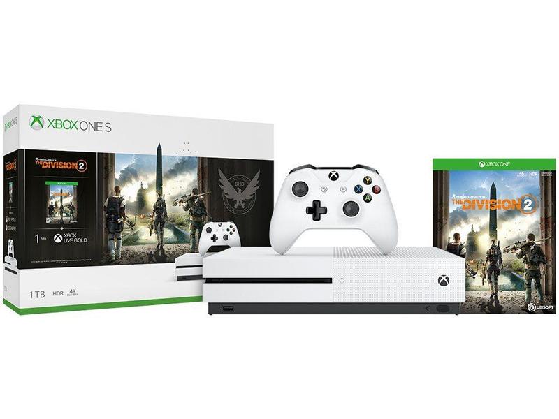 Xbox One S 1TB 1 Controle Microsoft 1 Jogo - Live 1 Mês - Xbox