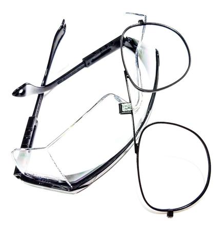 Imagem de 01 Óculos Segurança C/ Clipon P/ Colocação Grau Ca 9722 Revenda equipamento proteção individual epi armação oculos uv400 lente 