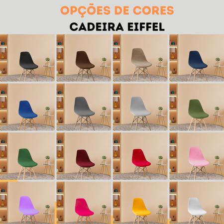 Imagem de 02 Capas De Cadeira Charles Eiffel Nordic Eames Luxo Sala Quarto Malha Gel Premium Moderna