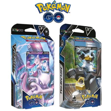 2 Decks Pokémon GO Baralho Batalha V Mewtwo V e Melmetal V Copag cards  cartas em português : Book: : Brinquedos e Jogos
