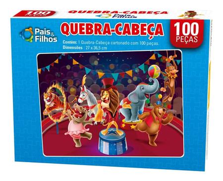 Jogo Quebra-Cabeça: Circo - 100 Peças Pais & Filhos - Quebra