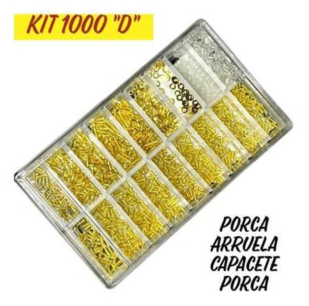 Imagem de 02 Kits De 1000 Parafuso Relógio Óculos Conserto Porca
