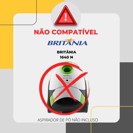 Imagem de 03 Saco P/Aspirador De Pó Britânia Faciclean 1640 Pet 1200W