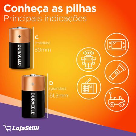 DURACELL Pila grande tipo d pack de 2 unidades