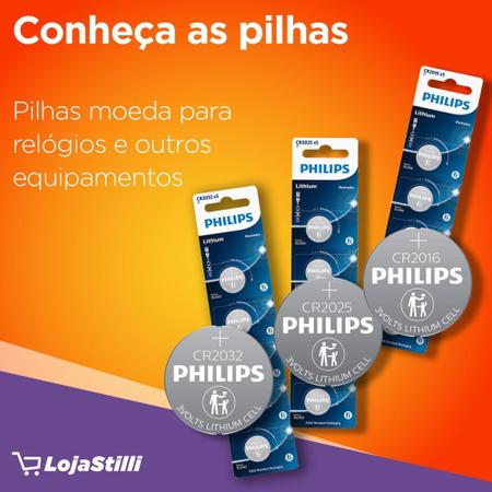 Imagem de 05 Bateria Pilha CR2025 3V Philips Moeda 1 Cartela - PHILLIPS