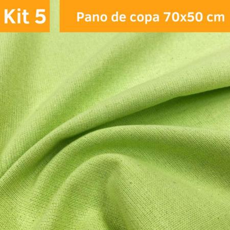 Imagem de 05 Pano De Prato Cozinha 70x50 Cm Varias Cores Liso Kit Top