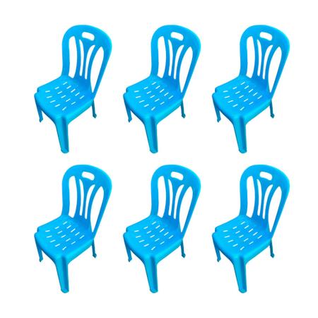 Imagem de 06 Cadeiras Infantil de Plástico Para Estudar Desenhar e Brincar Diversas Cores