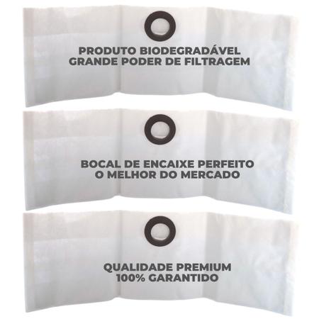 Imagem de 06 Sacos para Aspirador De Pó Electrolux Descartável Hidrovac A10 com Bocal de Encaixe 65 mm