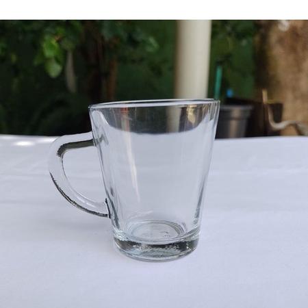Imagem de 06 xicaras de vidro lisa 70ml  para café cafezinho chá Capuccino