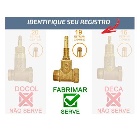 Imagem de 08 Acabamentos C50 Cromado 1/2 e 3/4 P/ Registro Fabrimar