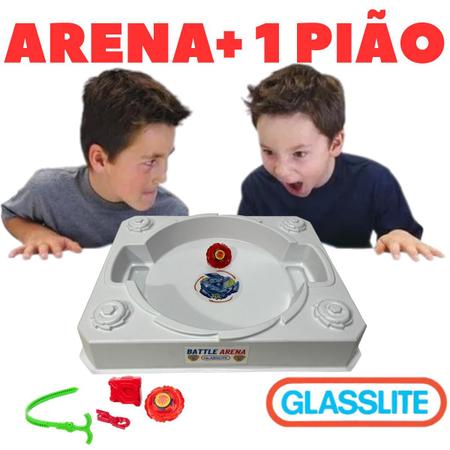 Arena Para Piao Pista Com 4 Pioes Brinquedo Batalha