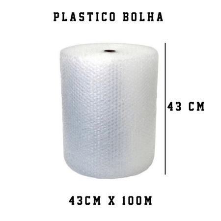 Imagem de 1 Bobina de Plástico Bolha 43cm x 100m para Mudanças e Produtos para embalagem em Geral