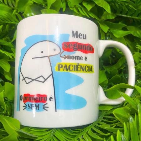 Caneca Flork Meme Bentô Divertida – Meu segundo nome é Paciência