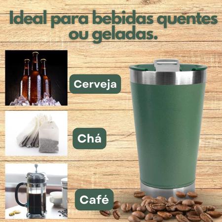 1 Copo Térmico 473ml c/tampa e abridor de garrafa em Inox - Saara Online - Copos - Magazine Luiza
