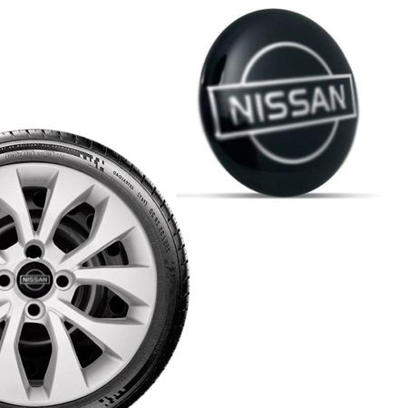 Imagem de 1 Emblema Nissan Preto para Calota MFG Aro 13 14 15