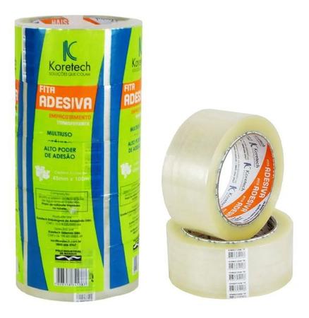 1 Fita Adesiva Transparente Larga Durex Para Embalar 45x100 - Alltape Imagem de 1 Fita Adesiva Transparente Larga Durex Para Embalar 45x100
