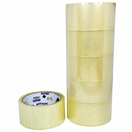 1 Fita Adesiva Transparente Larga Durex Para Embalar 45x100 - Alltape Imagem de 1 Fita Adesiva Transparente Larga Durex Para Embalar 45x100
