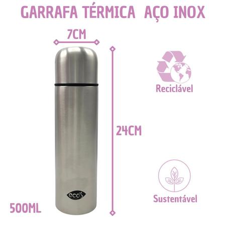 Garrafa Térmica Eco Care - Prata