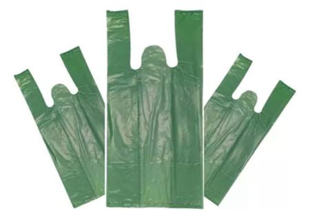 Imagem de 1 kg sacola plástica 90x100 reforçada  reciclada colorida